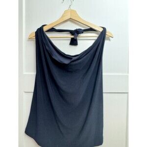 Abi Ferrin Black Blouse Open Back Women's Sleeveless Medium Classy Sexy Formal